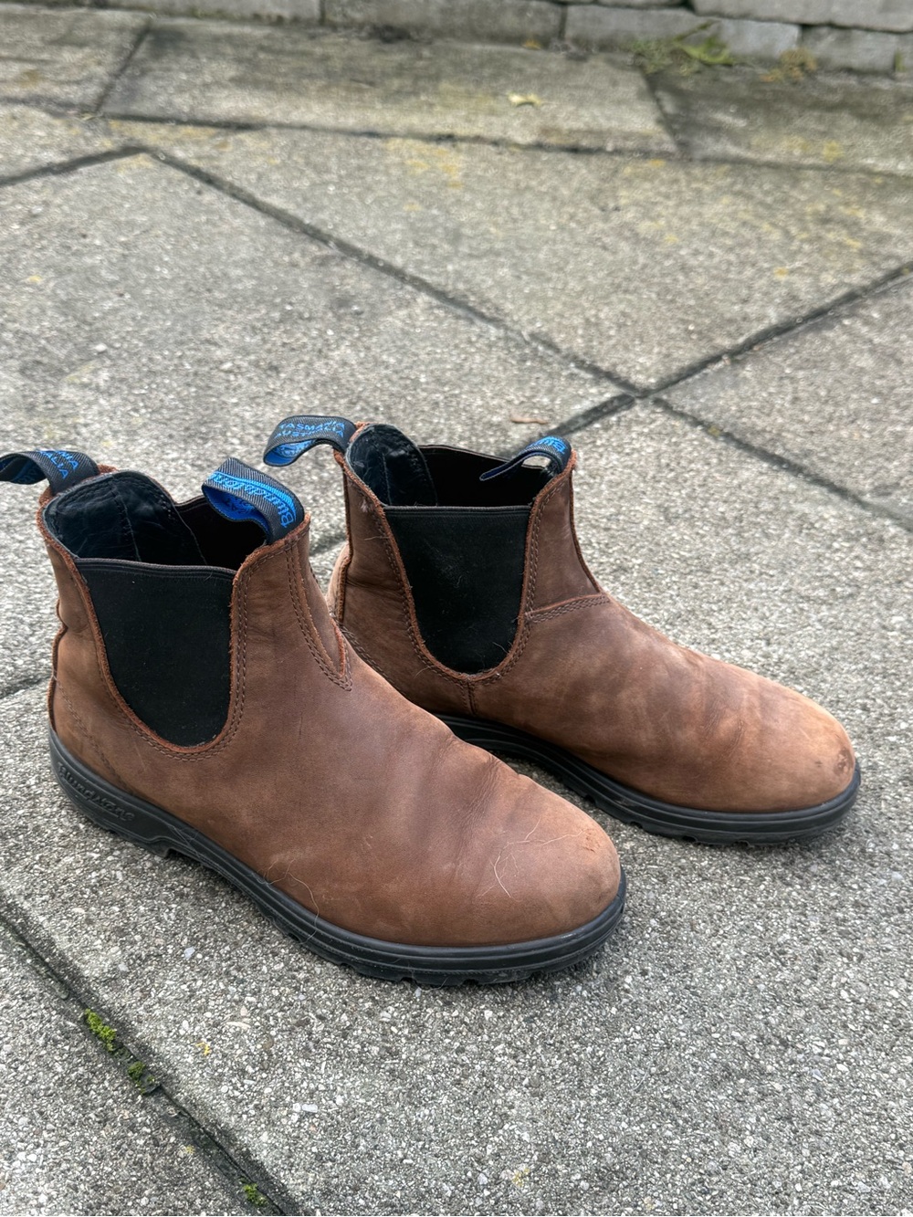 Brown Leather Chelsea Work Boots - Men